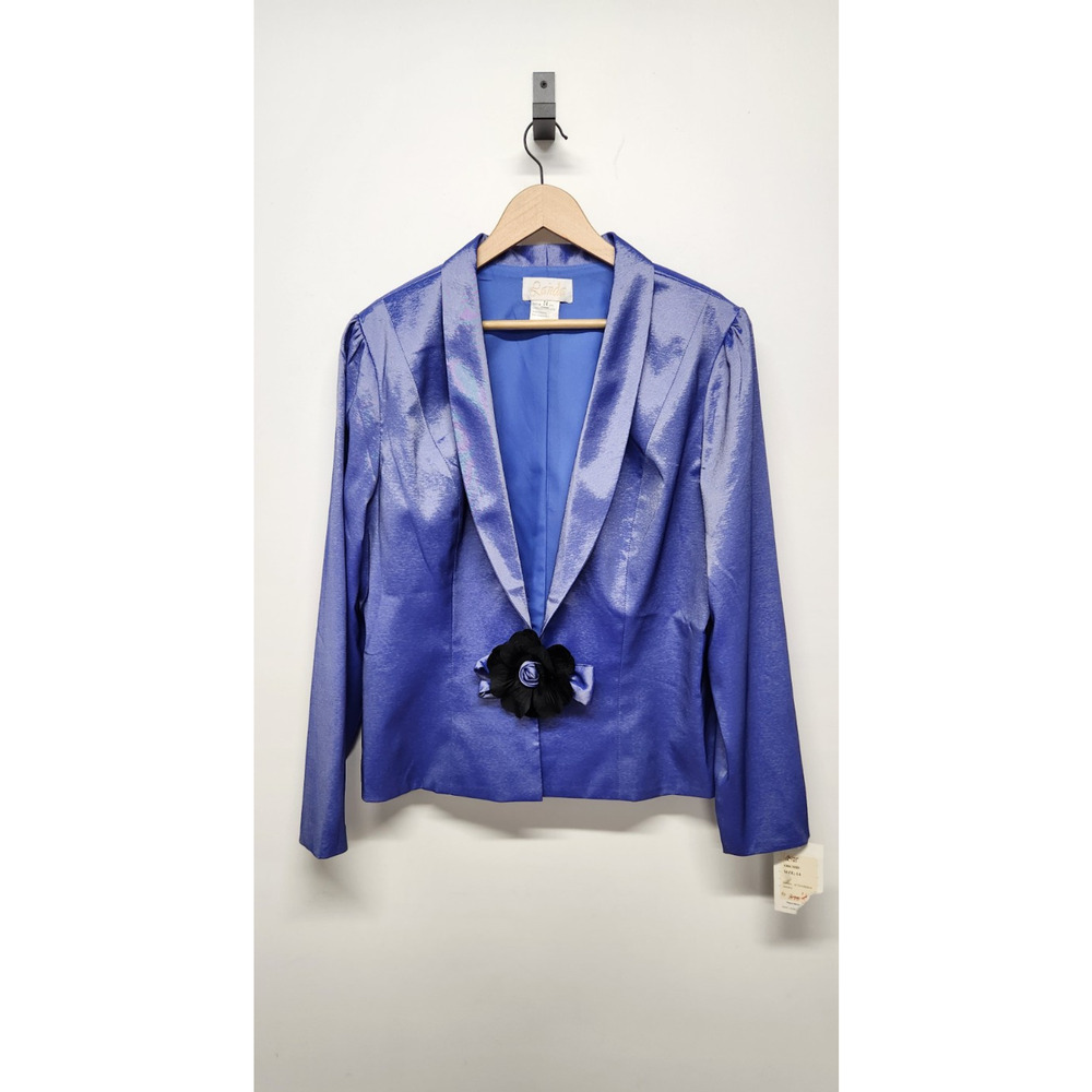 NWT Vintage Landa Women's Taffeta Blazer Jacket, Size 14 In Orchid Color. Formal